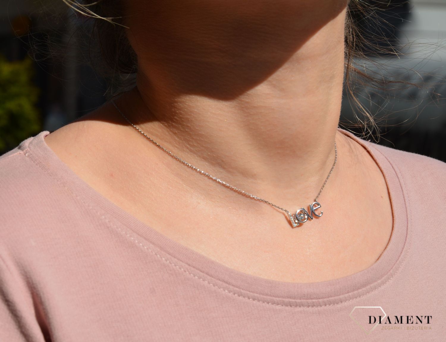 Naszyjnik srebrny dla ukochanej 'Love' Dall'Acqua N YB 318 082.jpg